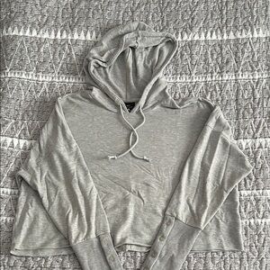 Nike Light Gray Women's Dri-fit Crop Hoodie